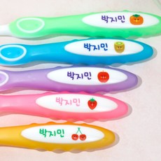 미소덴탈 솜사탕 네임칫솔 어린이 유아 어린이집 유치원, 1세트, 12개입, 03)솜사탕여아 과일(24개월-6세)