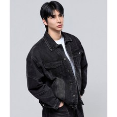 피지컬 가먼츠 PHYSICAL GARMENTS 점퍼 자켓 집 후드 바람막이 P2603 워시드블랙 오버핏 데님 [흑청]