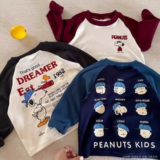 兒童德絨打底衫2025中小童T恤冬男童卡通拚色插肩袖 JB2N