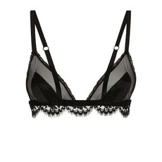 돌체앤가바나 레이스 디테일 세미 시스루 브라