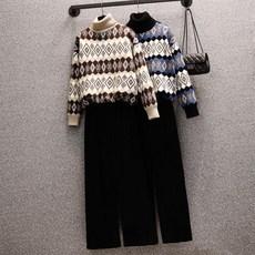 빅사이즈투피스 겨울 하객 임부복 루즈핏 데일리 와이드 결혼식