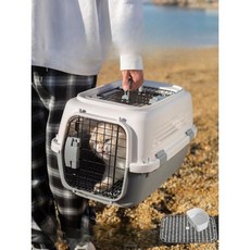 펫 강아지 이동장 고양이 애견 켄넬 선루프 그레이 M, 여행용 프레리 퍼플