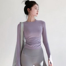 運動上衣女長袖緊身透氣速乾網紅專業訓練跑步瑜伽服秋冬款健身服