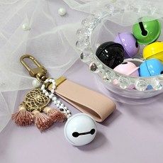 방울 컬러 부자재 키링 공예 목줄 미니, 본상품