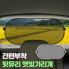 로니베이 차량 뒷유리 햇빛가리개 자동차 승용차 메쉬 흡착식, 1개, 로니블랙