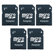 원폴뎀 마이크로 SD 카드 변환 어댑터, 5개, 블랙