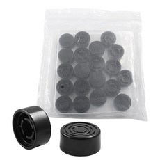 Piutouyar 검은색 기타 이펙트 페달 풋스위치 토퍼 20개 네일 캡 보호 플라스틱 커버 버튼, Clear, 블랙