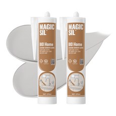 오성 매직씰 바이오 홈 항균 실리콘 노즐포함 그레이 270ml, 2개