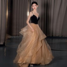 블랙 드레스 여성 롱 우아한패션 세련된 여름 특별한 고급 디자인, 검정, XXXL, 1g