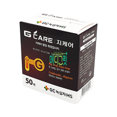 녹십자 지케어 혈당측정지 50매입 G 300 / 혈당측정검사지 혈당스트립 당뇨체크 G케어 G care (DMS0112000151), 1개