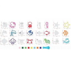 AnyDesign 36 Sets Summer Ocean Animal Suncatcher Paper Crafts Kit Under The Sea DIY Tissue Paper C