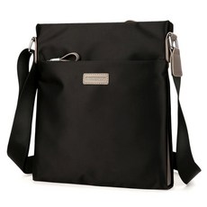 IMMONG 男款時尚斜背包, 中號黑色