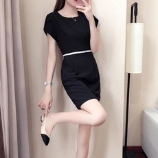 여름정장원피스 플레어 하객룩 상견례 아나운서