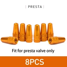 4/8pcs 알루미늄 합금 자전거 타이어 FV 밸브 캡 MTB 도로 덮여 수호자 방진 Presta, 07 8pcs orange