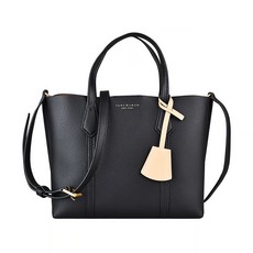 TORY BURCH PERRY 荔枝紋牛皮托特包, 黑