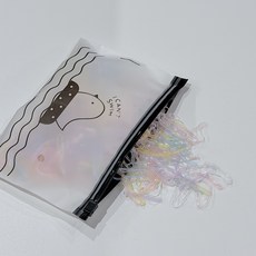 유아 대용량 머리끈 고무줄 20g 지퍼백 세트