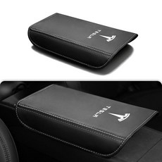 168722 Polwlamks 모델 Y / 3용 센터 콘솔 팔걸이 커버 부드러운 가죽 패드 프로텍터 새로운 테슬라 리프레시 (2020-2026) 3 (2019-2025)