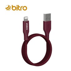 bitro BC120AL 蘋果Lightning充電線 1.2M 柔韌編織快速充電傳輸線, 煙黛紅, 1個