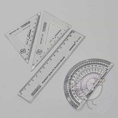 새임 미니 각도기 삼각자 4P 세트 미니각도기