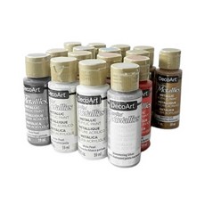 데코아트 메탈릭 펄 아크릴 물감 16색 (공식 색상표 표시), 13 아이스 블루