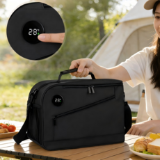 루멘 보온보냉 쿨러백 대용량 방수 도시락 캠핑 피크닉 아이스 보냉가방, 1개, 블랙