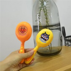 딸랑이 빵 슈퍼맨 아기 모래 해머 보드 Teether 핸드 볼 유아 진정 장난감 0-6-12, [19] 2 색 모래 망치 쌍, 1개