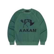 [아캄] Flag Printed Sweatshirts (Green)