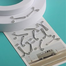 옷 클립 집게 자국 무손상 옷핀 고정 바지옷핀, 실버, 12개