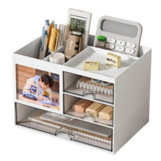 데스클린 다용도 서랍 오거나이저, 01 하얀색, 1세트