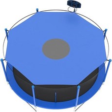 트램펄린 텐트 보호 커버 원형 쉐이드 상단, 14FT 6 Poles, 1개, 03 14FT-6P