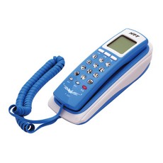 H.T.T 有線電話機 可壁掛設計, 藍色, HTT-F202