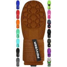 Penveer 야구 슬라이딩 장갑 청소년 및 성인 야구용 슬라이딩 장갑 소프트볼 슬라이딩 가드 왼손 및 오른손 (핫핑크 청소년), 브라운