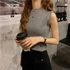 여성 이너웨어 민소매티 여리여리 나시 크롭 티셔츠 데일리 이너 민소매 여름 패션 나시탑