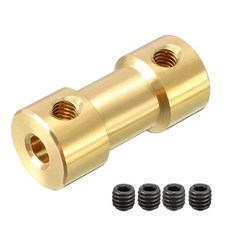 RC 비행기 보트 모터 L20XD9용 uxcell 샤프트 커플러 3mm x 5mm 커넥터 어댑터, 3mm to 4mm, Gold Tone