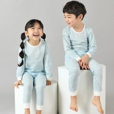 캐릭모아키즈 쟈가드 유아 아동 주니어 내의 내복 실내복 9부-스카이구름