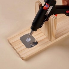 【傳薪神藝坊】熱熔膠槍架 膠槍座 防滴膠 固定支架 木製穩固底座, 1個