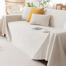 [생활 방수] 커버무드 논슬립 소파 커버 고양이 스크래치 방지, 1개, 아이보리