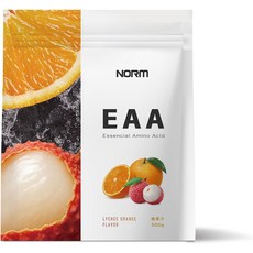 NORM EAA 500 g BCAA 놈 라이치 오렌지 국내 제조 9종 필수 아미노산 배합 류신, 500g, 1개