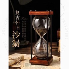 復古計時沙漏 防摔設計 適合學生兒童 半小時/60分鐘計時 手工創意家居裝飾擺件, 粉色 無金圈,15分鍾