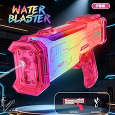 幻彩燈光電動水槍 兒童玩具, 粉色 幻彩電動水槍, 1個