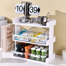 보관함 다용도 선반 수납 멀티 인테리어 3단 소품 86442EA 1(PC), 화이트, 1개