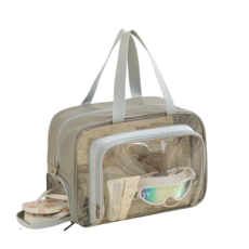 乾濕分離旅行包 透明可視 防水耐刮 大容量運動包, 灰色, 1個