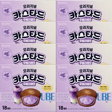 롯데웰푸드 UBE 카스타드 우베라떼 대용량, 414g, 8개