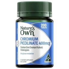네이쳐스오운 크롬 피콜리네이트 400mcg Natures Own Chromium Picolinate, 5개, 200정