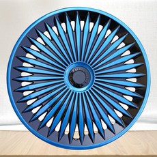 자동차 휠캡 휠커버 덮개 튜닝 타이어캡, 1개, 14인치 팬텀 블루블랙