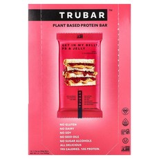 트루바 식물성 단백 프로틴 바 겟 인 마이 벨리 PB 젤리 구미 12바 각 1.76온스 50g Trubar Plant Based Protein Bar Get In My Bell, 트루바 식물성 단백질 프로틴 바 겟 인 마이 벨리 PB, 1