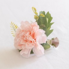 행복 카네이션 고급 플라워 커튼집게 13cm 어버이날 스승의날 조화 꽃 소품, 6개, 핑크