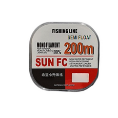 토니캠프 세미플로팅 200M 원줄 대물 민물 바다 투명색 빨강색, 빨강
