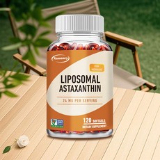 리포좀 아스타잔틴 224mg - 항산화 눈 피부 뇌 및 심장 건강, 1개, 120정