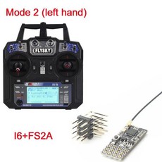 FlySky FS-i6 AFHDS RC 송신기 FS-iA6 FS-iA6B 리시버 포함 비행기 Heli UAV 멀티콥터 드론용 2.4G 6CH, China Mainland, Mode2 i6 With FS2A